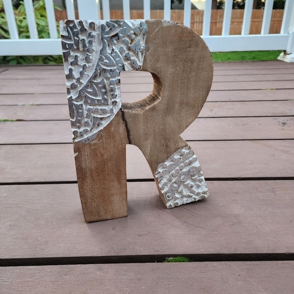 kenton Grey | Accents | Kenton Grey Enchanting India Wood Letter R ...
